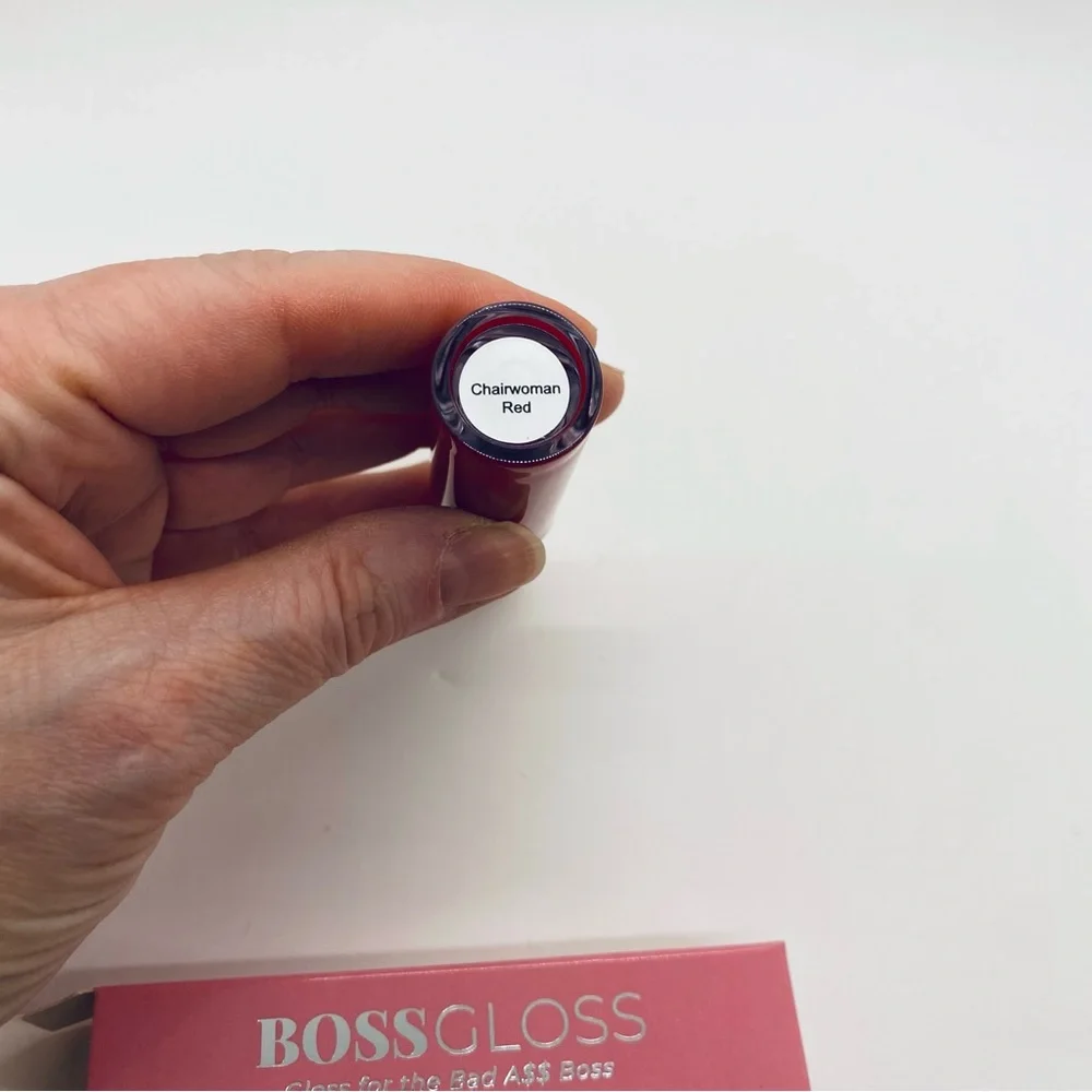 NWT BossGloss Lip Gloss in Chairwoman Red (bold red) 0.5 ml Full Size